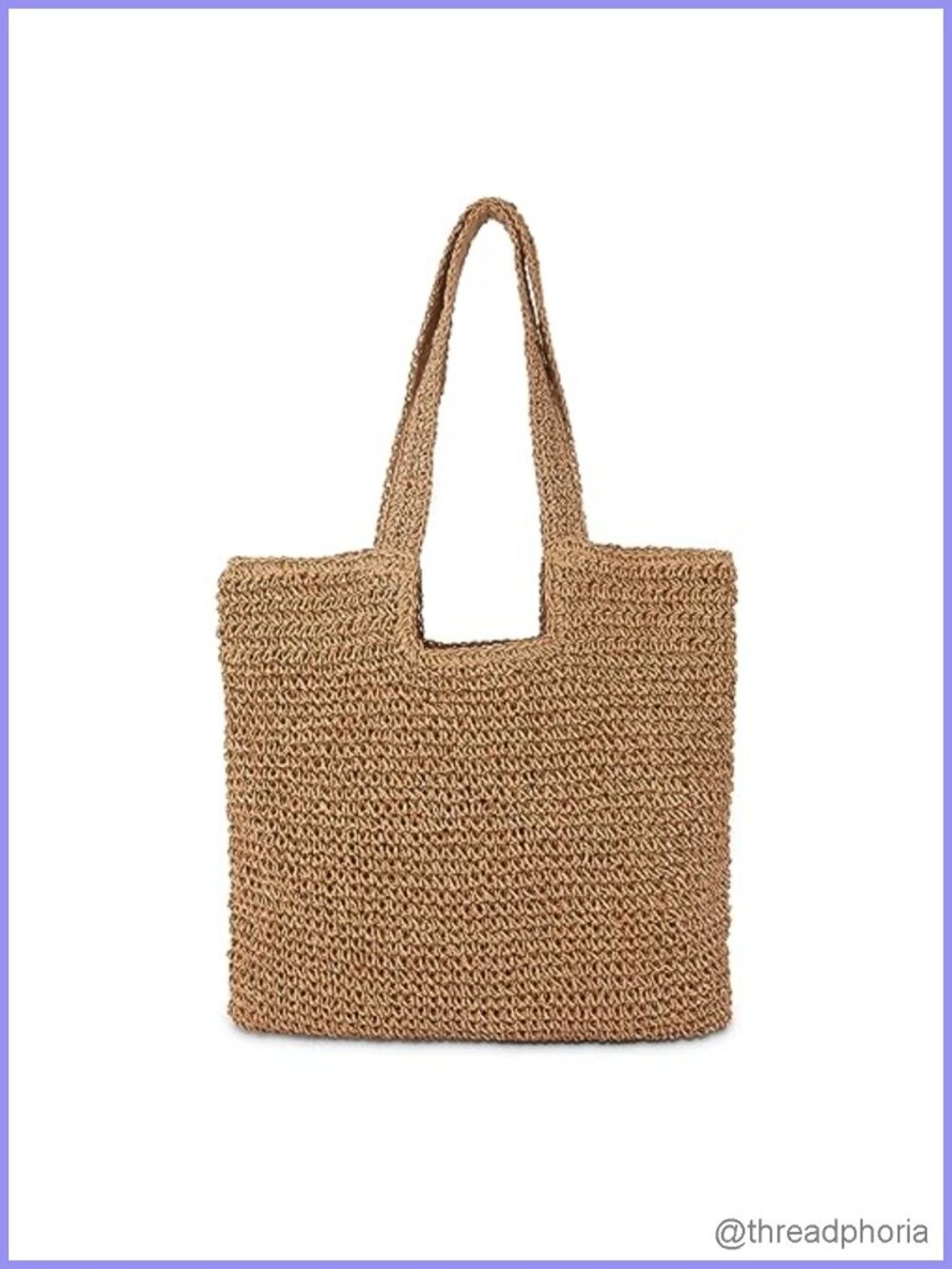 Straw Tote Bag Large Summer Boho Woven Handbag Shoulder